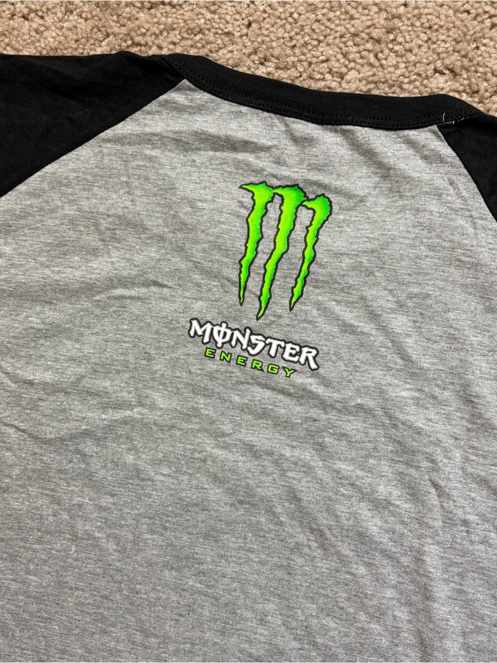 Monster Energy Adult Raglan Shirt - Picture 5 of 5